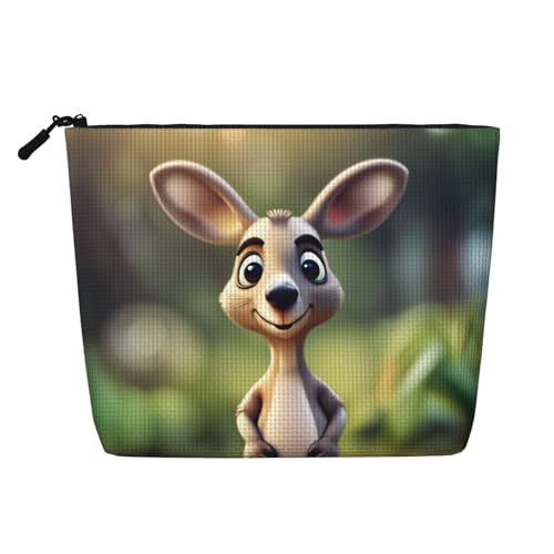 Funny Cartoon Kangaroo Zoo (1) Print Travel Makeup Bag Large Capacity Cosmetic Bags For Women Portable Cosmetic Bag Toiletry Bag von Lootpe