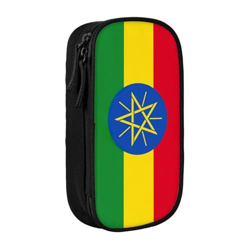 Lootpe Federmäppchen mit Äthiopien-Motiv, Aufbewahrungstasche, großes Fassungsvermögen, tragbare Büro-Stifttasche mit Reißverschluss von Lootpe