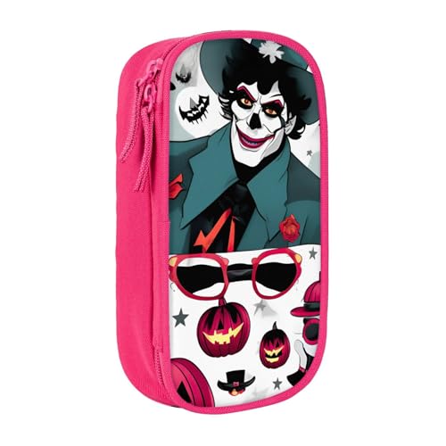 Lootpe Federmäppchen mit Aufschrift "Happy Halloween Day 1", Aufbewahrungstasche, großes Fassungsvermögen, tragbare Büro-Stifttasche mit Reißverschluss von Lootpe