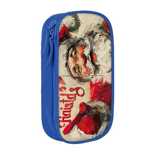 Lootpe Federmäppchen mit Aufschrift "Merry Christmas", Aufbewahrungstasche, großes Fassungsvermögen, tragbare Büro-Stifttasche mit Reißverschluss von Lootpe