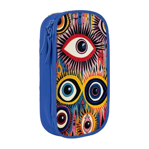 Lootpe Federmäppchen mit Augenaufdruck, Aufbewahrungstasche, großes Fassungsvermögen, tragbare Büro-Stifttasche mit Reißverschluss von Lootpe