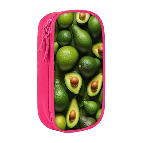 Lootpe Federmäppchen mit Avocado-Muster, Aufbewahrungstasche, großes Fassungsvermögen, tragbare Büro-Stifttasche mit Reißverschluss von Lootpe
