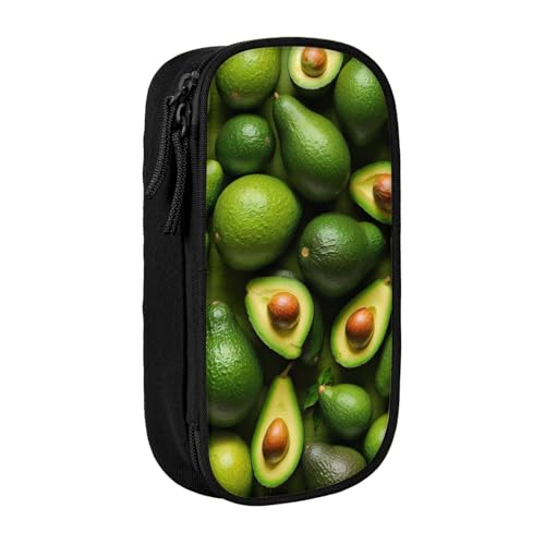 Lootpe Federmäppchen mit Avocado-Muster, Aufbewahrungstasche, großes Fassungsvermögen, tragbare Büro-Stifttasche mit Reißverschluss von Lootpe