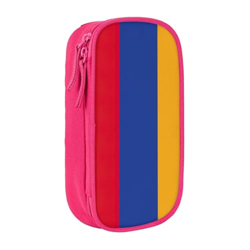 Lootpe Federmäppchen mit Flagge von Armenien, Aufbewahrungstasche, großes Fassungsvermögen, tragbare Büro-Stifttasche mit Reißverschluss von Lootpe