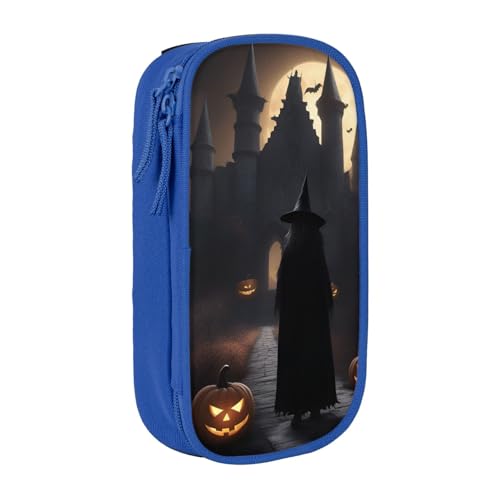 Lootpe Federmäppchen mit Halloween-Motiv, Aufbewahrungstasche, großes Fassungsvermögen, tragbare Büro-Stifttasche mit Reißverschluss von Lootpe