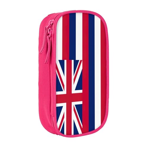 Lootpe Federmäppchen mit Hawaii-Flagge, Aufbewahrungstasche, großes Fassungsvermögen, tragbare Büro-Stifttasche mit Reißverschluss von Lootpe