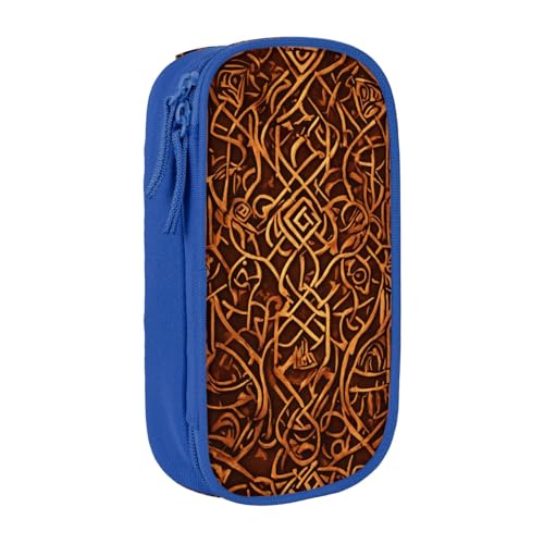 Lootpe Federmäppchen mit Indianer-Druck, Aufbewahrungstasche, großes Fassungsvermögen, tragbare Büro-Stifttasche mit Reißverschluss von Lootpe