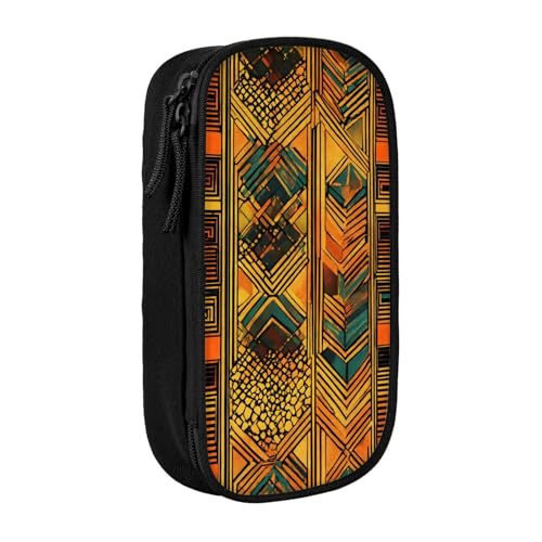 Lootpe Federmäppchen mit Indianer-Druck, Aufbewahrungstasche, großes Fassungsvermögen, tragbare Büro-Stifttasche mit Reißverschluss von Lootpe