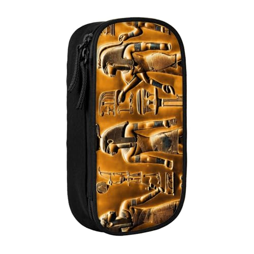 Lootpe Federmäppchen mit Indianer-Druck, Aufbewahrungstasche, großes Fassungsvermögen, tragbare Büro-Stifttasche mit Reißverschluss von Lootpe