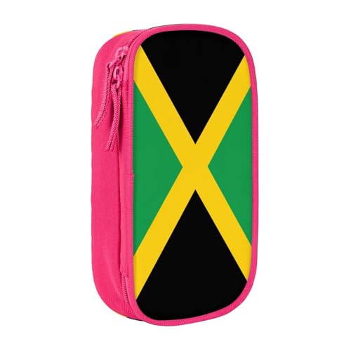 Lootpe Federmäppchen mit Jamaika-Motiv, Aufbewahrungstasche, großes Fassungsvermögen, tragbare Büro-Stifttasche mit Reißverschluss von Lootpe