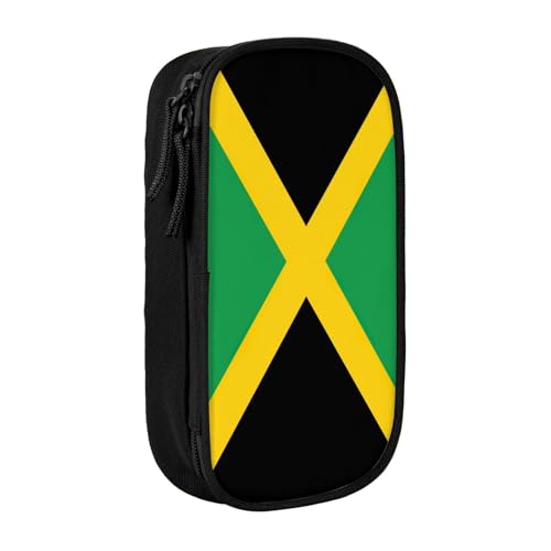 Lootpe Federmäppchen mit Jamaika-Motiv, Aufbewahrungstasche, großes Fassungsvermögen, tragbare Büro-Stifttasche mit Reißverschluss von Lootpe