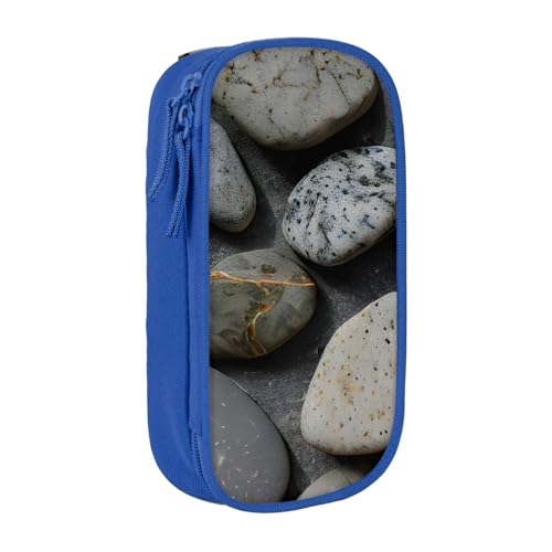 Lootpe Federmäppchen mit Kieselstein-Muster, Aufbewahrungstasche, großes Fassungsvermögen, tragbare Büro-Stifttasche mit Reißverschluss von Lootpe