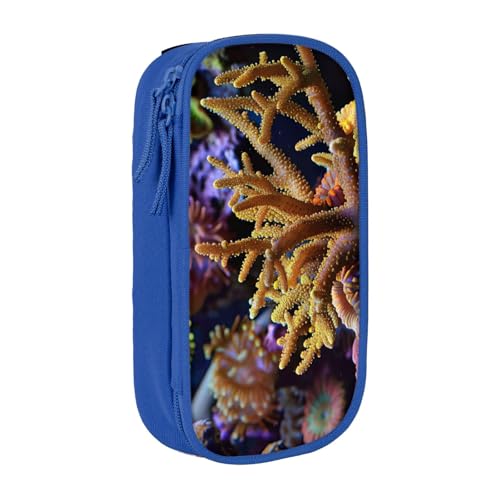 Lootpe Federmäppchen mit Korallenriff-Aufdruck, Aufbewahrungstasche, großes Fassungsvermögen, tragbare Büro-Stifttasche mit Reißverschluss von Lootpe