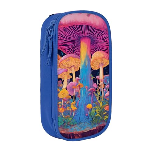 Lootpe Federmäppchen mit Pilzdruck, Aufbewahrungstasche, großes Fassungsvermögen, tragbare Büro-Stifttasche mit Reißverschluss von Lootpe