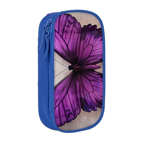 Lootpe Federmäppchen mit Schmetterlings-Motiv, Aufbewahrungstasche, großes Fassungsvermögen, tragbare Büro-Stifttasche mit Reißverschluss von Lootpe