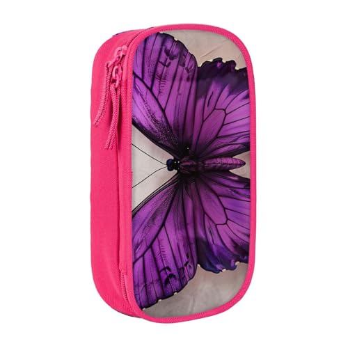 Lootpe Federmäppchen mit Schmetterlings-Motiv, Aufbewahrungstasche, großes Fassungsvermögen, tragbare Büro-Stifttasche mit Reißverschluss von Lootpe