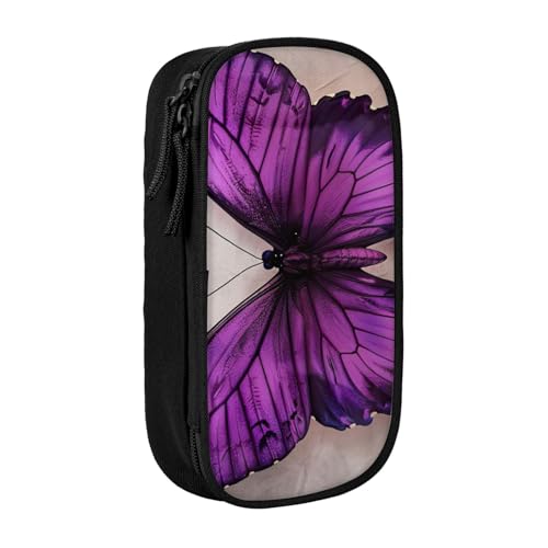 Lootpe Federmäppchen mit Schmetterlings-Motiv, Aufbewahrungstasche, großes Fassungsvermögen, tragbare Büro-Stifttasche mit Reißverschluss von Lootpe