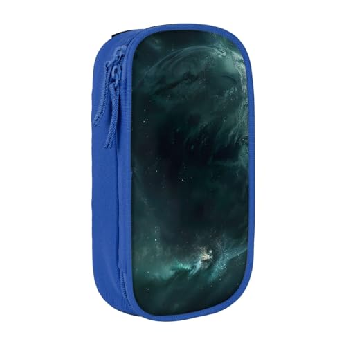 Lootpe Federmäppchen mit Weltplaneten-Druck, Aufbewahrungstasche, großes Fassungsvermögen, tragbare Büro-Stifttasche mit Reißverschluss von Lootpe