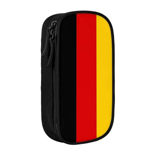 Lootpe Federmäppchen mit deutscher Flagge, Aufbewahrungstasche, großes Fassungsvermögen, tragbare Büro-Stifttasche mit Reißverschluss von Lootpe