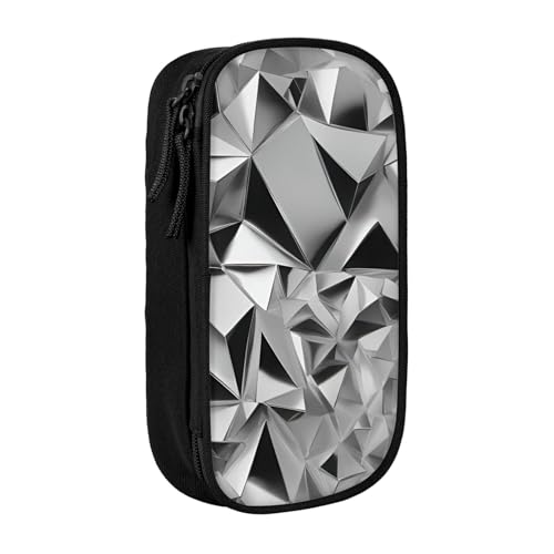 Lootpe Federmäppchen mit geometrischem Figurendruck, Aufbewahrungstasche, großes Fassungsvermögen, tragbare Büro-Stifttasche mit Reißverschluss von Lootpe