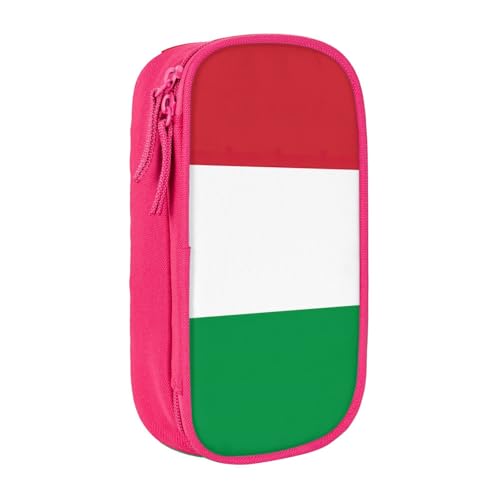 Lootpe Federmäppchen mit italienischer Flagge, Aufbewahrungstasche, großes Fassungsvermögen, tragbare Büro-Stifttasche mit Reißverschluss von Lootpe