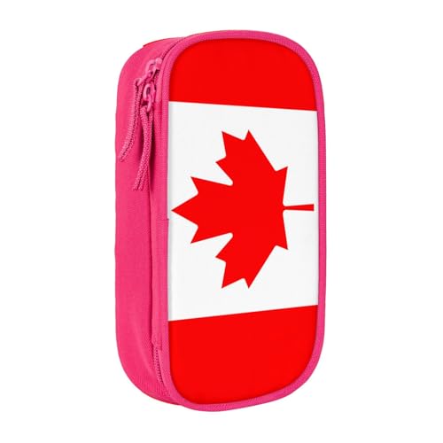 Lootpe Federmäppchen mit kanadischer Flagge, Aufbewahrungstasche, großes Fassungsvermögen, tragbare Büro-Stifttasche mit Reißverschluss von Lootpe