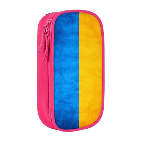 Lootpe Federmäppchen mit ukrainischer Flagge, Aufbewahrungstasche, großes Fassungsvermögen, tragbare Büro-Stifttasche mit Reißverschluss von Lootpe