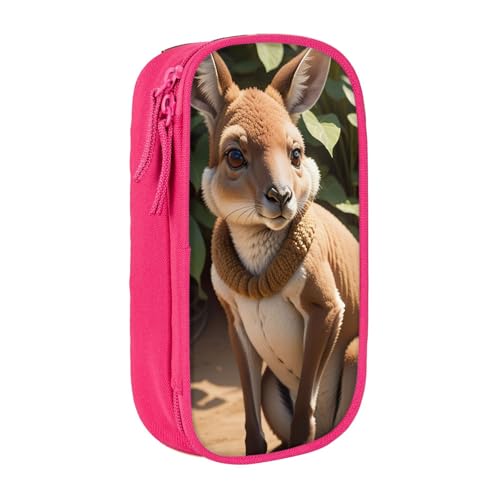 Lootpe Funny For Kangaroo Zoo Federmäppchen, Aufbewahrungstasche, großes Fassungsvermögen, tragbare Büro-Stifttasche mit Reißverschluss von Lootpe
