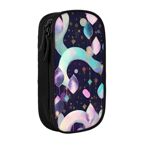 Lootpe Glitzerndes Federmäppchen, hübsches Muster, Aufbewahrungstasche, großes Fassungsvermögen, tragbare Büro-Stifttasche mit Reißverschluss von Lootpe