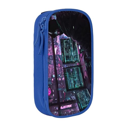 Lootpe Hacker Era Federmäppchen, Aufbewahrungstasche, großes Fassungsvermögen, tragbare Büro-Stifttasche mit Reißverschluss von Lootpe