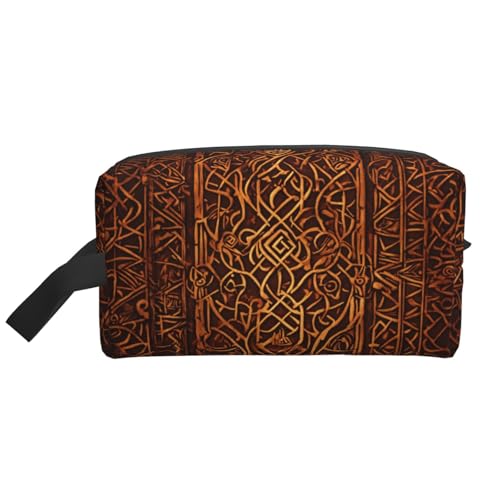 Lootpe Make-up-Tasche mit Indianer-Druck, tragbare Reise-Make-up-Tasche, Kulturbeutel, große Make-up-Tasche für Damen von Lootpe