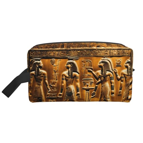 Lootpe Make-up-Tasche mit Indianer-Druck, tragbare Reise-Make-up-Tasche, Kulturbeutel, große Make-up-Tasche für Damen von Lootpe