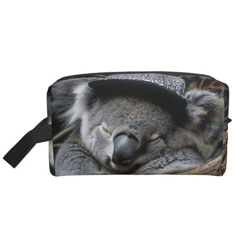 Lootpe Make-up-Tasche mit Koala-Kappen-Druck, tragbare Reise-Make-up-Tasche, Kulturbeutel, große Make-up-Tasche für Damen von Lootpe