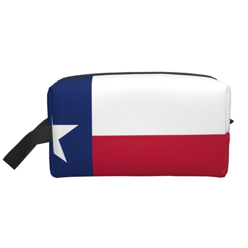 Lootpe Make-up-Tasche mit Texas-Motiv, tragbare Reise-Make-up-Tasche, Kulturbeutel, große Make-up-Tasche für Damen von Lootpe