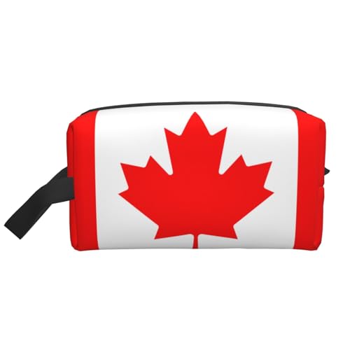 Lootpe Make-up-Tasche mit kanadischer Flagge, tragbare Reise-Make-up-Tasche, Kulturbeutel, große Make-up-Tasche für Damen von Lootpe