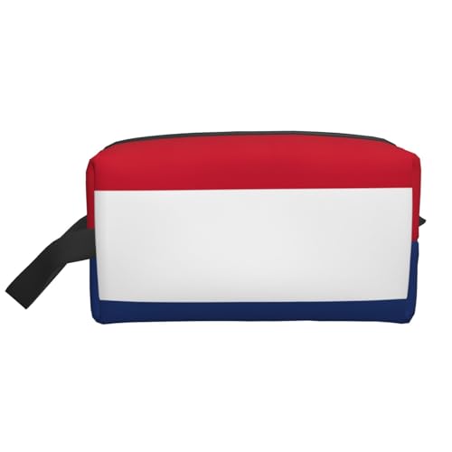 Lootpe Make-up-Tasche mit niederländischer Flagge, tragbare Reise-Make-up-Tasche, Kulturbeutel, große Make-up-Tasche für Damen von Lootpe