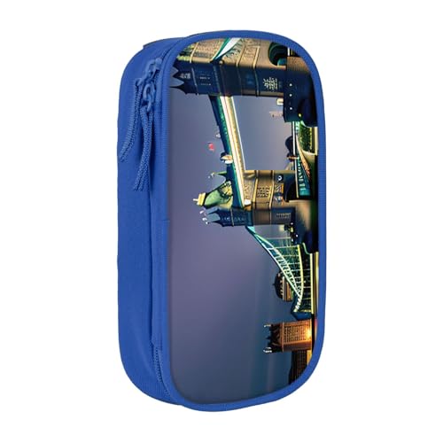 Night London Federmäppchen mit Tower Bridge, Aufbewahrungstasche, großes Fassungsvermögen, tragbare Büro-Stifttasche mit Reißverschluss von Lootpe