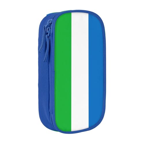 Sierra Leone Federmäppchen, Aufbewahrungstasche, großes Fassungsvermögen, tragbare Büro-Stifttasche mit Reißverschluss von Lootpe