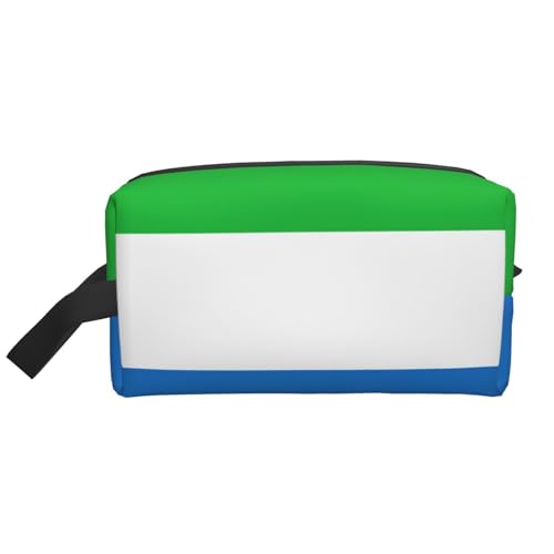 Sierra Leone Make-up-Tasche mit Flaggenaufdruck, tragbare Reise-Make-up-Tasche, Kulturbeutel, große Make-up-Tasche für Damen von Lootpe