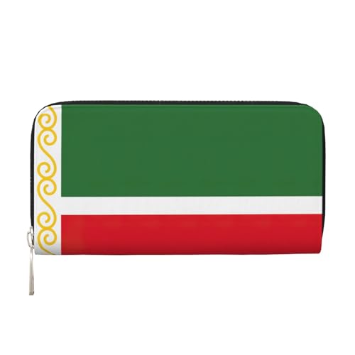 lootpe Damen-Geldbörse mit Flagge der Tschetschenischen Republik, Kreditkartenhalter, Handygeldbörse, lange Clutch-Handtasche von Lootpe