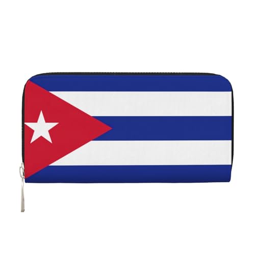lootpe Damen-Geldbörse mit kubanischer Flagge, Kreditkartenhalter, Handygeldbörse, lange Clutch-Handtasche von Lootpe