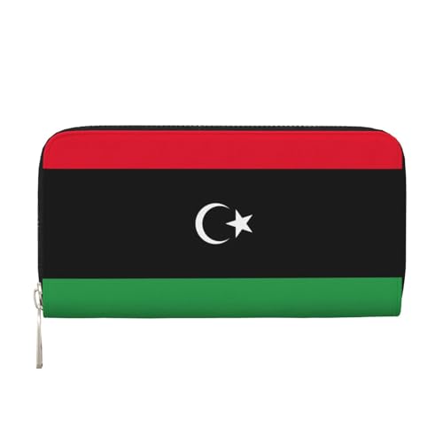 lootpe Damen-Geldbörse mit libyscher Flagge, Kreditkartenhalter, Handygeldbörse, lange Clutch-Handtasche von Lootpe