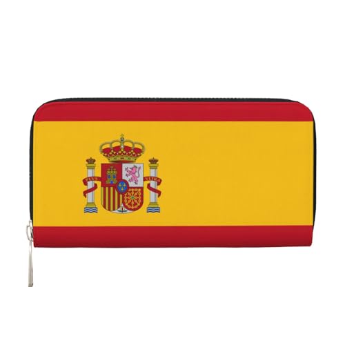 lootpe Damen-Geldbörse mit spanischer Flagge, Kreditkartenhalter, Handygeldbörse, lange Clutch-Handtasche von Lootpe