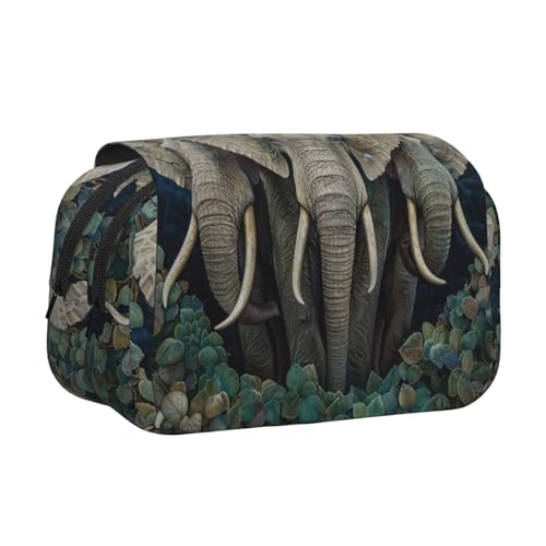 lootpe Federmäppchen mit Elefanten-Kunstdruck, großes Fassungsvermögen, Marker-Tasche, Schreibwaren-Organizer-Tasche, tragbare Büro-Stifttasche lootpe Federmäppchen mit Elefanten-Kunstdruck, großes Fassungsvermögen, Marker-Tasche, Schreibwaren-Organizer-Tasche, tragbare Büro-Stifttasche von Lootpe