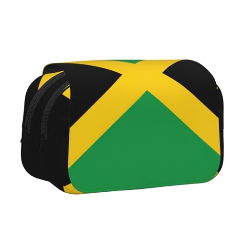lootpe Federmäppchen mit Flagge von Jamaika, großes Fassungsvermögen, Markertasche, Schreibwaren-Organizer-Tasche, tragbare Büro-Stifttasche von Lootpe