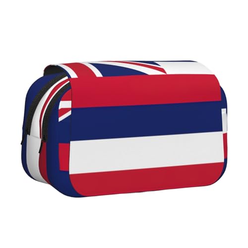 lootpe Federmäppchen mit Hawaii-Flagge, großes Fassungsvermögen, Markertasche, Schreibwaren-Organizer-Tasche, tragbare Büro-Stifttasche von Lootpe