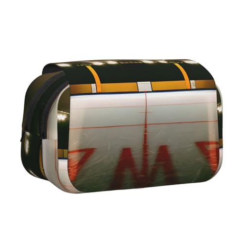 lootpe Federmäppchen mit Hockeyschlägeraufdruck, großes Fassungsvermögen, Markertasche, Schreibwaren-Organizer-Tasche, tragbare Büro-Stifttasche von Lootpe