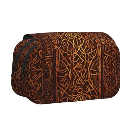 lootpe Federmäppchen mit Indianer-Aufdruck, großes Fassungsvermögen, Markertasche, Schreibwaren-Organizer-Tasche, tragbare Büro-Stifttasche von Lootpe