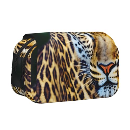 lootpe Federmäppchen mit Leopardenmuster, großes Fassungsvermögen, Markertasche, Schreibwaren-Organizer-Tasche, tragbare Büro-Stifttasche von Lootpe