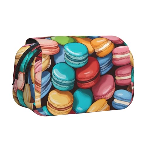 lootpe Federmäppchen mit Macaron-Keksgeschmack, großes Fassungsvermögen, Marker-Tasche, Schreibwaren-Organizer-Tasche, tragbare Büro-Stifttasche von Lootpe